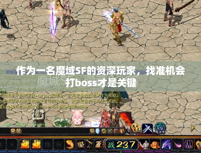 作为一名魔域SF的资深玩家，找准机会打boss才是关键