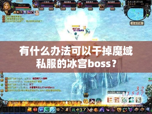 有什么办法可以干掉魔域私服的冰宫boss？