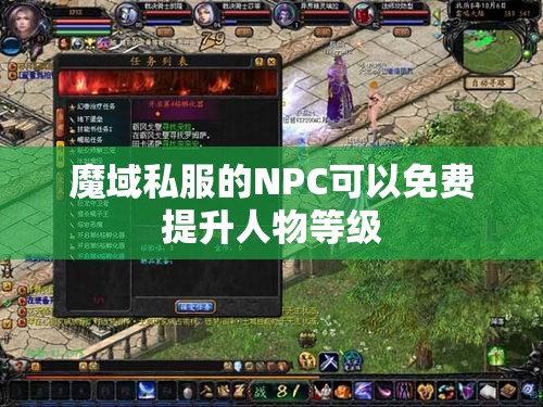 魔域私服的NPC可以免费提升人物等级